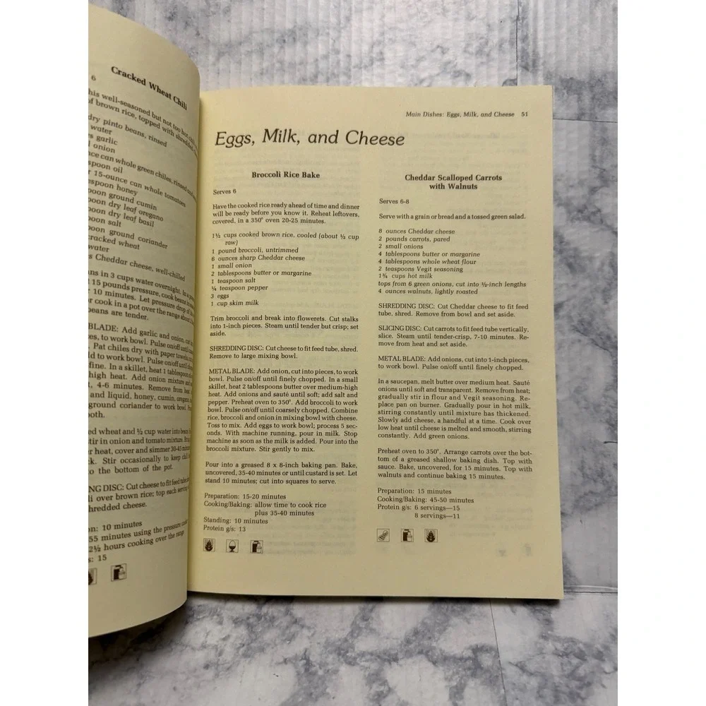 The Electric Vegetarian Cookbook Natural Cooking Food Processor 1980 Szilard Woo